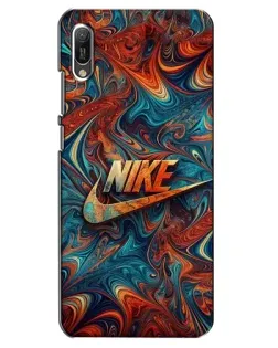 Чехол для Huawei Y6 2019 с картинкой «Nike в абстракции»