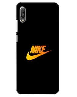 Чехол для Huawei Y6 2019 с картинкой «Золотой логотип Nike»