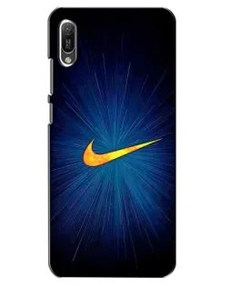 Чехол для Huawei Y6 2019 с картинкой «Синий пульс Nike»