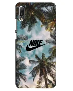 Чехол для Huawei Y6 2019 с картинкой «Тропический принт Nike»
