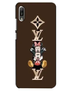 Чехол для Huawei Y6 2019 с картинкой «LV и Микки Маус»