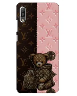 Чехол для Huawei Y6 2019 с картинкой «Мишка в стиле LV»
