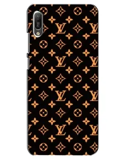Чехол для Huawei Y6 2019 с картинкой «Золотая монограмма LV»
