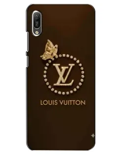 Чехол для Huawei Y6 2019 с картинкой «LV — золотая печать»