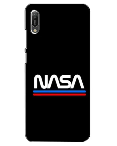Чехол для Huawei Y6 2019 с картинкой «NASA — классика Red Blue»