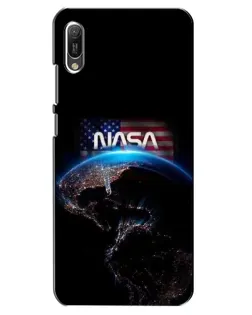 Чехол для Huawei Y6 2019 с картинкой «Земля из космоса NASA»