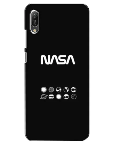 Чехол для Huawei Y6 2019 с картинкой «NASA — технический принт»