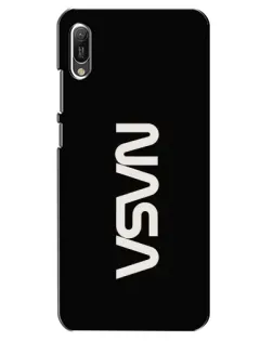 Чехол для Huawei Y6 2019 с картинкой «NASA — вертикальный логотип»