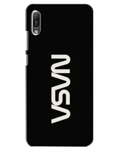 Чехол для Huawei Y6 2019 с картинкой «NASA — вертикальный логотип»