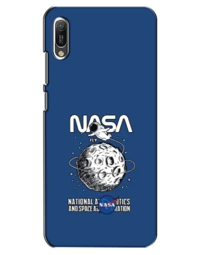 Чехол для Huawei Y6 2019 с картинкой «NASA — лунная миссия»