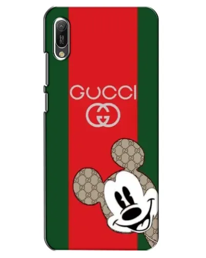 Чехол для Huawei Y6 2019 с картинкой «Gucci — полосы и Микки»