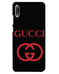 Чехол для Huawei Y6 2019 с картинкой «Gucci — красный логотип»