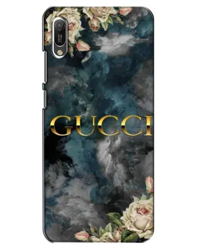 Чехол для Huawei Y6 2019 с картинкой «Абстрактные цветы Gucci»