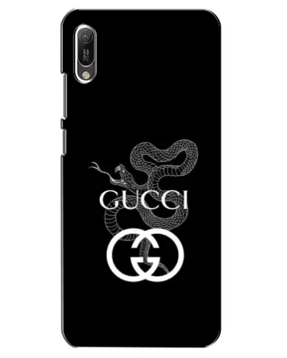 Чехол для Huawei Y6 2019 с картинкой «Gucci — серебряная змея»
