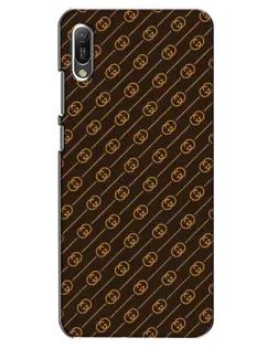 Чехол для Huawei Y6 2019 с картинкой «Gucci — золотые диагонали»