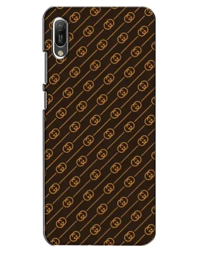 Чехол для Huawei Y6 2019 с картинкой «Gucci — золотые диагонали»