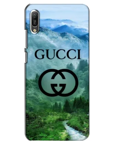 Чехол для Huawei Y6 2019 с картинкой «Gucci — горный пейзаж»