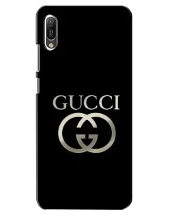 Чехол для Huawei Y6 2019 с картинкой «Gucci — золото на черном»