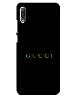 Чехол для Huawei Y6 2019 с картинкой «Gucci — неоновый минимализм»