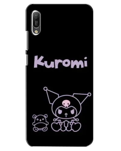 Чехол для Huawei Y6 2019 с картинкой «Kuromi — черный минимализм» Чехол для Huawei Y6 2019 с картинкой «Kuromi — черный минимализм»
