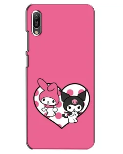 Чехол для Huawei Y6 2019 с картинкой «Kuromi и My Melody»