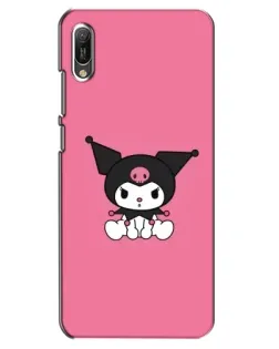 Чехол для Huawei Y6 2019 с картинкой «Хмурая Kuromi»