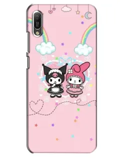 Чехол для Huawei Y6 2019 с картинкой «My Melody и Kuromi»