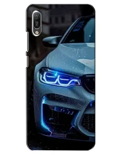 Чехол для Huawei Y6 2019 с картинкой «Взгляд BMW с синими фарами» Чехол для Huawei Y6 2019 с картинкой «Взгляд BMW с синими фарами»
