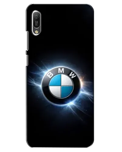 Чехол для Huawei Y6 2019 с картинкой «BMW — неоновое сияние»
