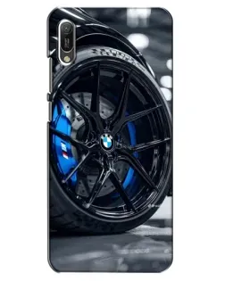 Чехол для Huawei Y6 2019 с картинкой «Колесо BMW вблизи»