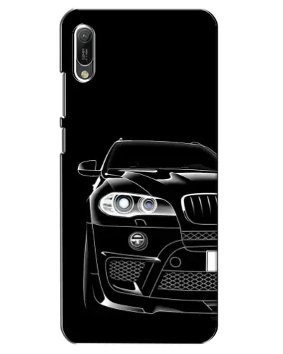 Чехол для Huawei Y6 2019 с картинкой «Темный силуэт BMW»
