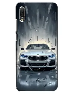 Чехол для Huawei Y6 2019 с картинкой «BMW в свете фар»