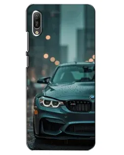 Чехол для Huawei Y6 2019 с картинкой «BMW в огнях города»