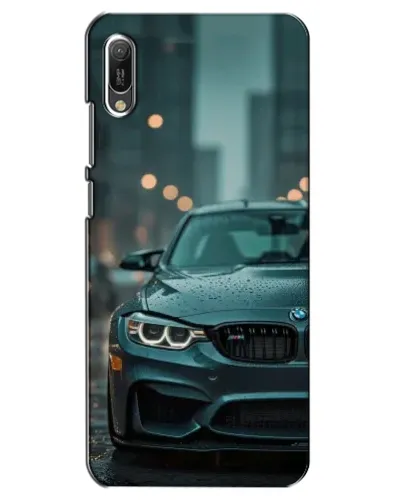 Чехол для Huawei Y6 2019 с картинкой «BMW в огнях города»