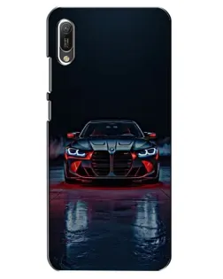 Чехол для Huawei Y6 2019 с картинкой «BMW на мокрой дороге»