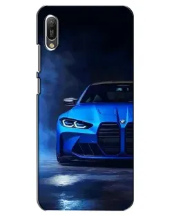 Чехол для Huawei Y6 2019 с картинкой «Голубая BMW M4»