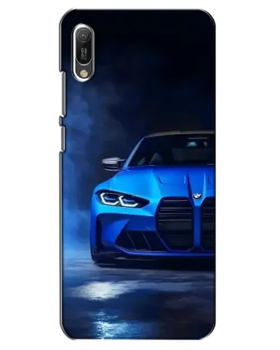Чехол для Huawei Y6 2019 с картинкой «Голубая BMW M4»