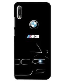 Чехол для Huawei Y6 2019 с картинкой «Минималистичный принт BMW M3»