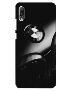 Чехол для Huawei Y6 2019 с картинкой «Эмблема BMW — макро»