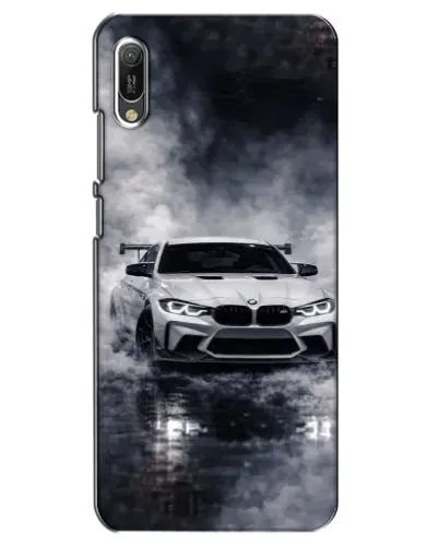 Чехол для Huawei Y6 2019 с картинкой «BMW сквозь туман»