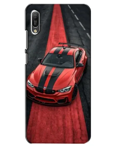 Чехол для Huawei Y6 2019 с картинкой «BMW на красной дорожке»