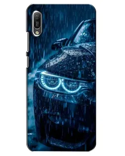 Чехол для Huawei Y6 2019 с картинкой «BMW под дождем»