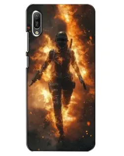 Чехол для Huawei Y6 2019 с картинкой «BMW — скорость в дожде»