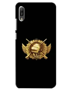 Чехол для Huawei Y6 2019 с картинкой «PUBG — оранжевый градиент»