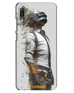 Чехол для Huawei Y6 2019 с картинкой «PUBG — боец в пыли»