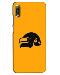 Чехол для Huawei Y6 2019 с картинкой «PUBG — золотой шлем»