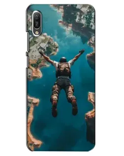 Чехол для Huawei Y6 2019 с картинкой «PUBG — свободное падение»