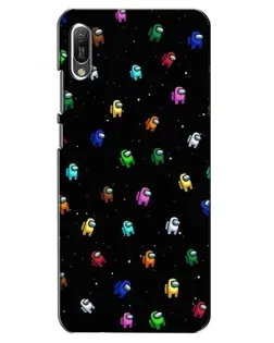 Чехол для Huawei Y6 2019 с картинкой «Экипаж Among Us»