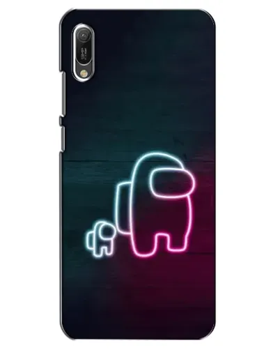 Чехол для Huawei Y6 2019 с картинкой «Among Us неон-арт» Чехол для Huawei Y6 2019 с картинкой «Among Us неон-арт»