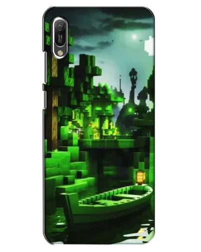 Чехол для Huawei Y6 2019 с картинкой «Minecraft лесной пейзаж»